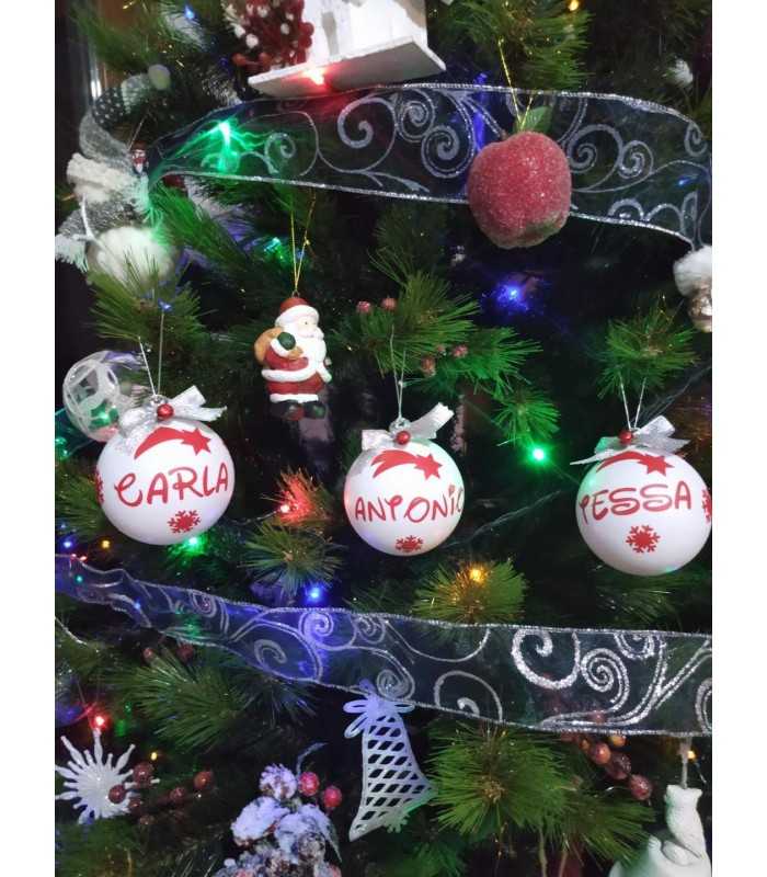 BOLAS DE NAVIDAD PERSONALIZADAS DE 6CM