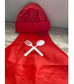 DELANTAL INFANTIL CON GORRO