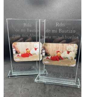 PLACA DE CRISTAL RECTANGULAR