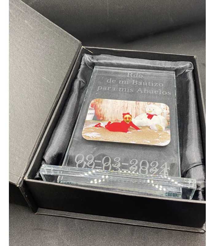 PLACA DE CRISTAL RECTANGULAR