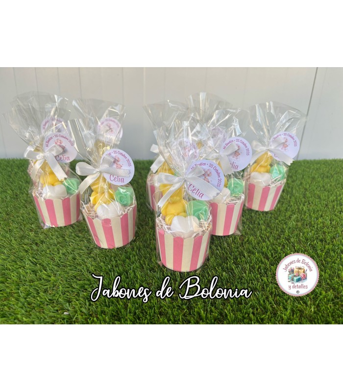 CUPCAKES DE JABÓN CON OSO