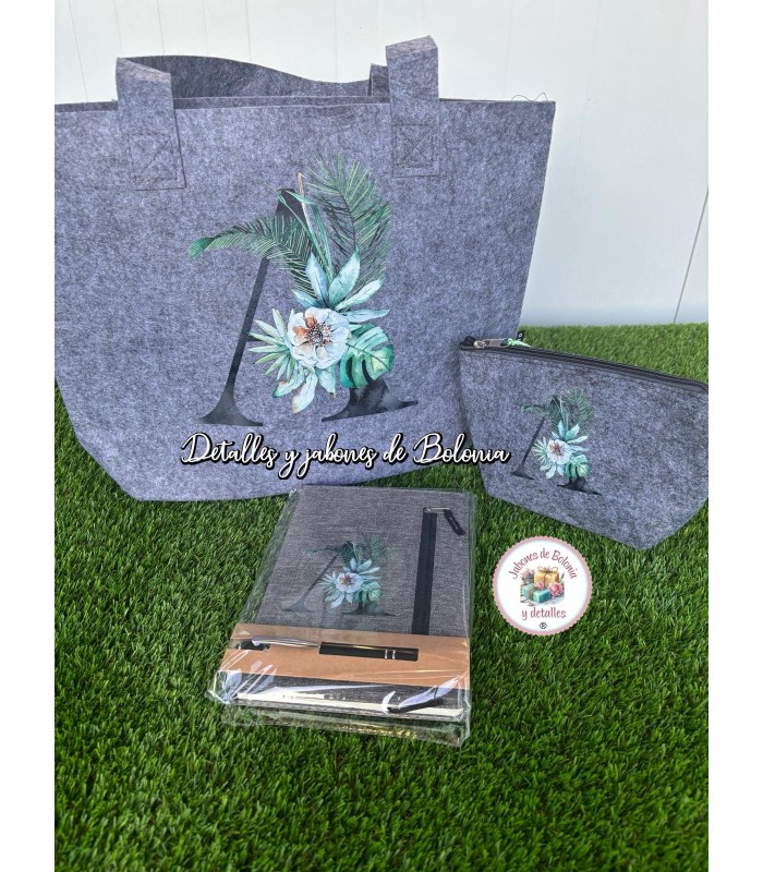 SET DE BOLSO,NECESER Y BLOC