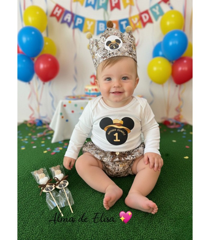 CONJUNTO DE CORONA DE CUMPLEAÑOS