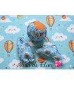 Juguete de apego y sonajero de tela infantil handmade