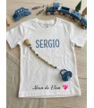 Pack Personalizado Bebé: Camiseta con Nombre y Chupetero de Madera a Juego