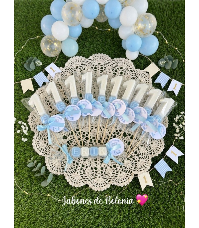 Jabones Personalizados para Cumpleaños - Pack Número +Inicial