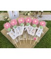 Brocheta de Jabón Margaritas con Inicial Personalizada