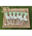 Brocheta de Jabón Mariposa e Inicial con Corazón