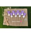 Brocheta de Jabón Mariposa e Inicial con Corazón