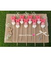 Brocheta de Jabón Mariposa e Inicial con Corazón