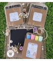 Pizarras infantiles con tizas personalizadas para eventos