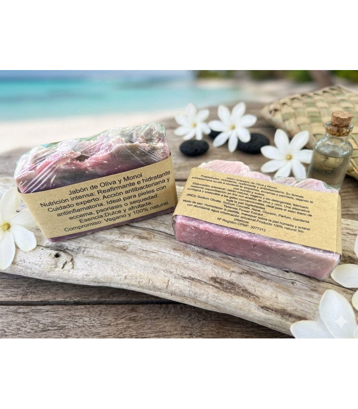 Jabón Natural de Monoi: Reparador, Calmante y Nutritivo