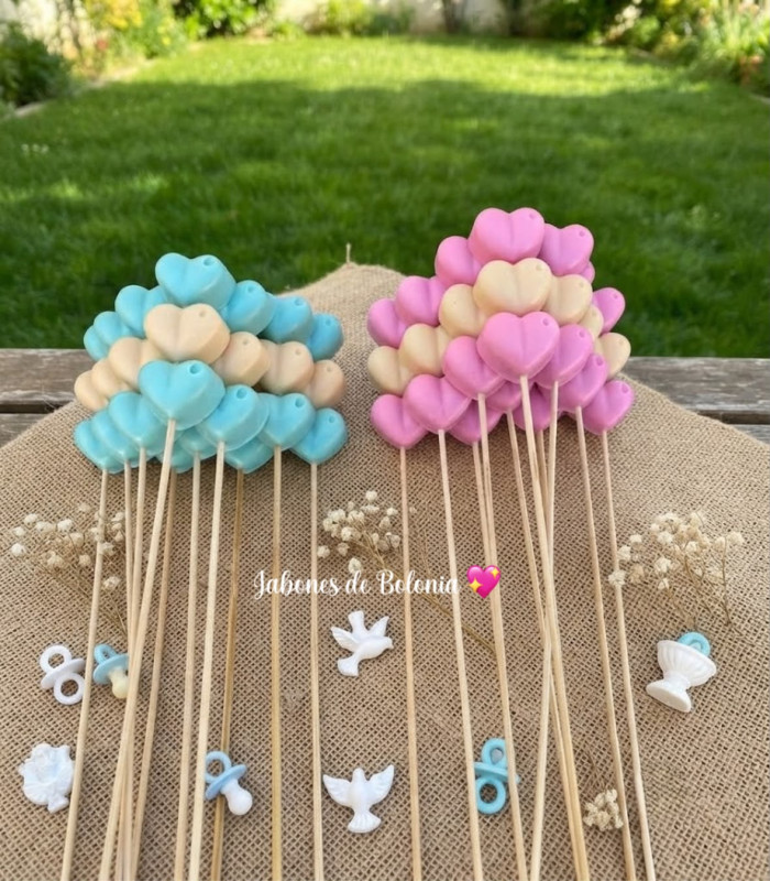 Brochetas de Jabón Artesanal con Corazones – Detalles para Eventos