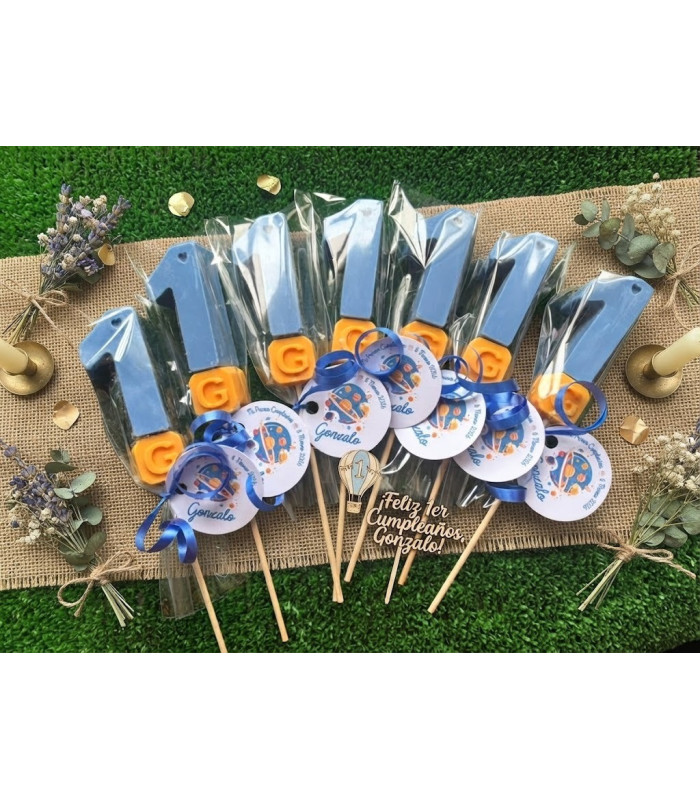 Jabones Personalizados para Cumpleaños - Pack Número +Inicial