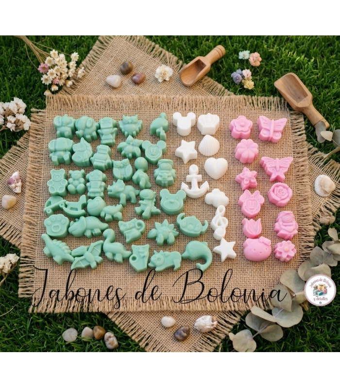 Inicial De Jabón En Forma de Cubo y Figura
