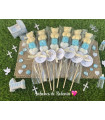 Brocheta de Jabón Artesanal con Osito, Cubo y Corazón