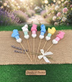 Brocheta de Jabón Artesanal con Animalitos, Cubo de Letras y Corazón
