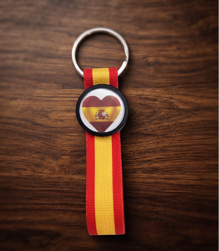 Llaveros Personalizados con Diseño a Medida y Cinta de Bandera
