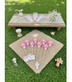 Brocheta de Jabón Margaritas con Inicial Personalizada