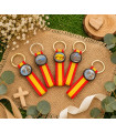 Llavero Bandera de España con Cinta Roja y Amarilla