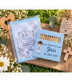 Cajita de Pinturas Personalizada con Láminas para Colorear