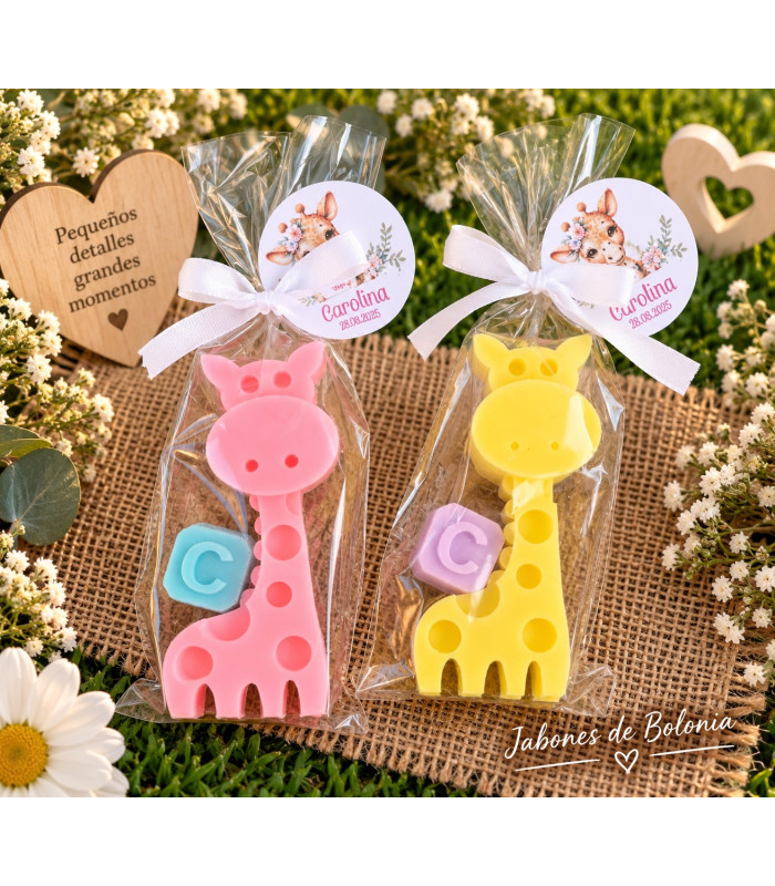 Jirafa de Jabón con Inicial Personalizada para Eventos