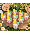 Cupcake de Oso con Inicial de Jabón Personalizado para Eventos