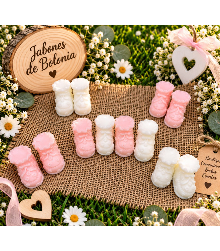 1 Patuco de jabón para bautizos y eventos