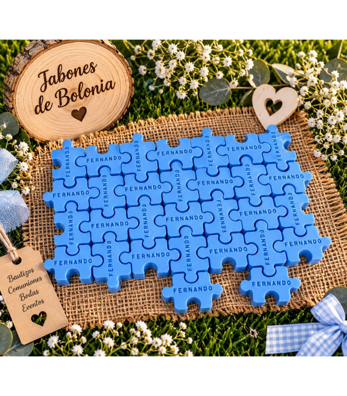 Puzzle de Jabón Personalizado con Nombre para Eventos