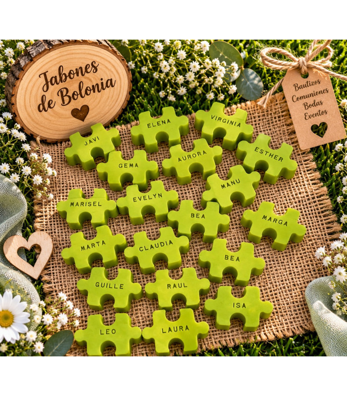 Puzzle de Jabón Personalizado con Nombre para Eventos