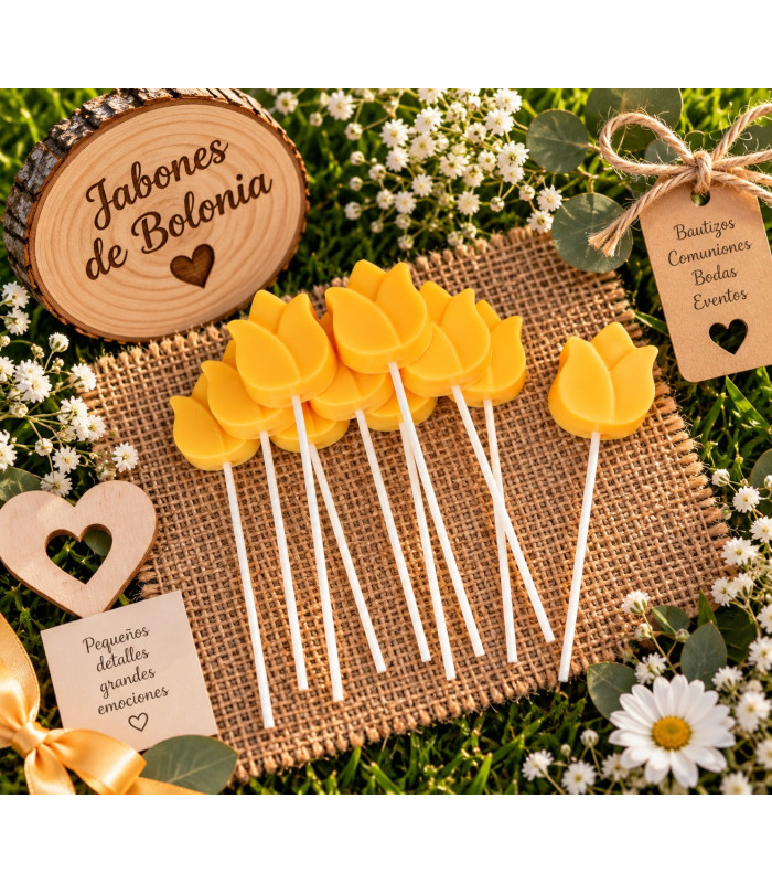 Tulipán de Jabón Artesanal – Detalle Personalizado para Eventos