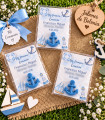 Tarjeta con figura de jabón personalizada para eventos