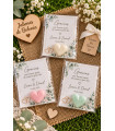 Tarjeta con figura de jabón personalizada para eventos