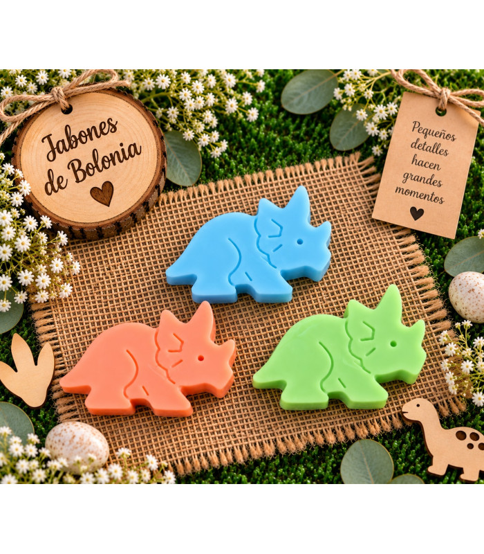 Dinosaurio de jabón personalizado para eventos