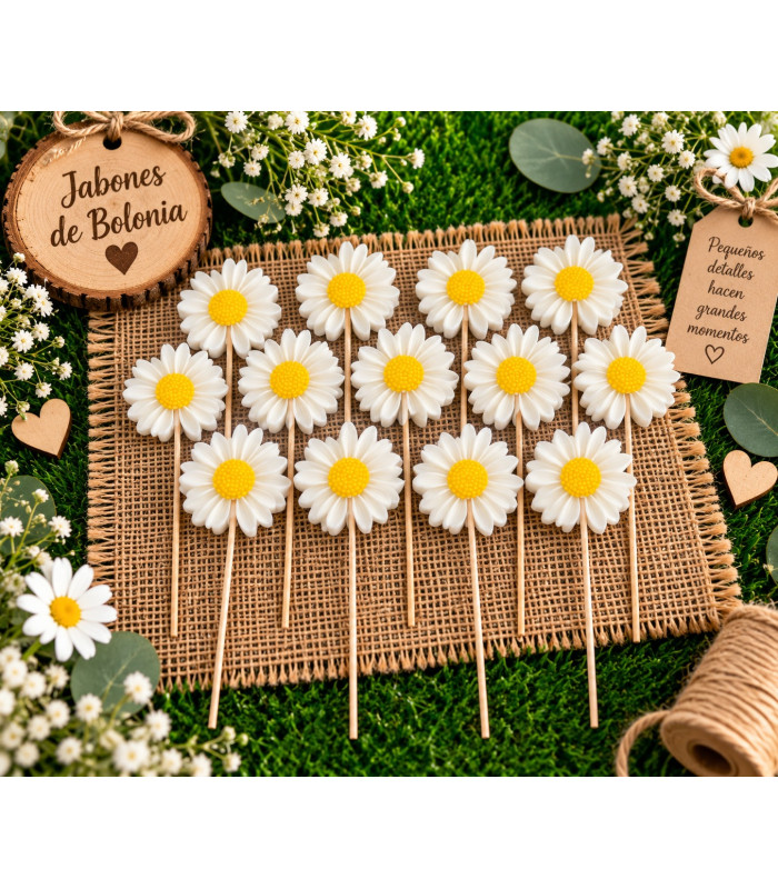 Margarita de jabón con palito personalizada para eventos