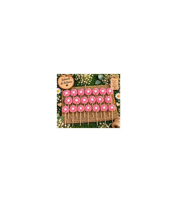 Margarita de jabón con palito personalizada para eventos