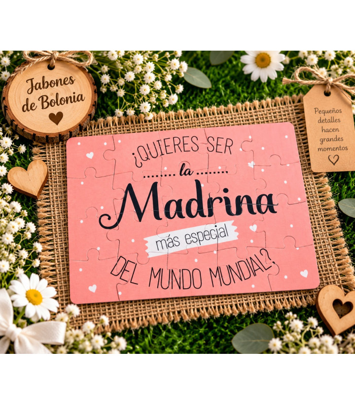 Puzle para Madrina o Padrino Personalizado – Una forma especial de hacer la gran pregunta