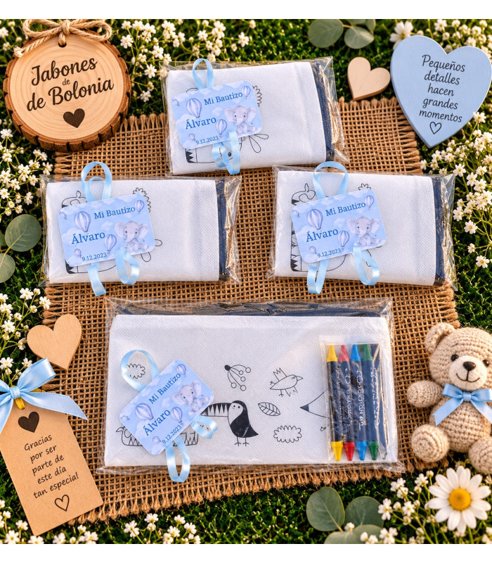 Estuche infantil para colorear con ceras – Detalle personalizado para eventos