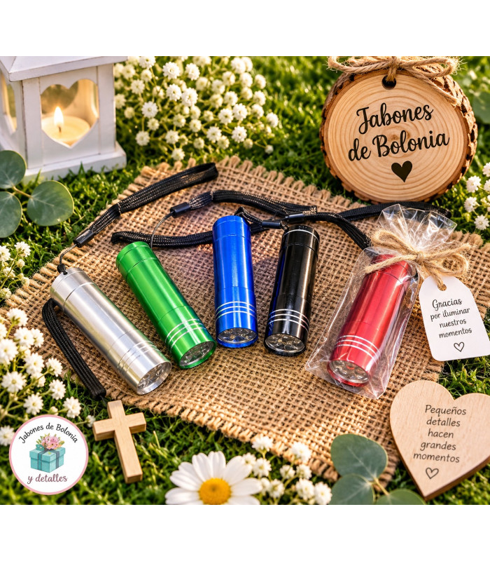 Linterna LED personalizada para invitados de eventos