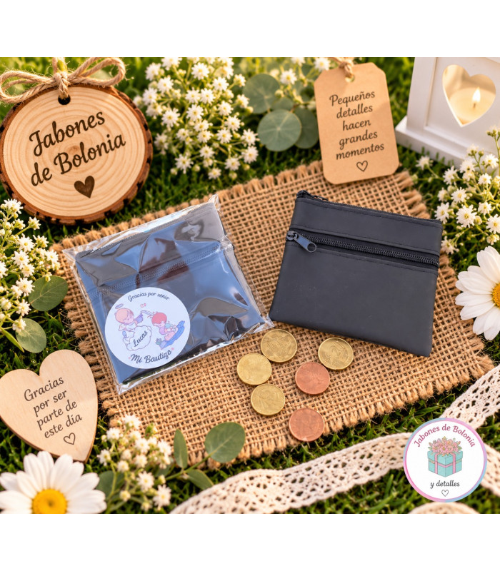 Monederos personalizados con inicial o sin inicial para eventos