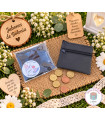 Monederos personalizados con inicial o sin inicial para eventos