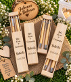 Set de bolígrafo y portaminas de bambú personalizado para eventos