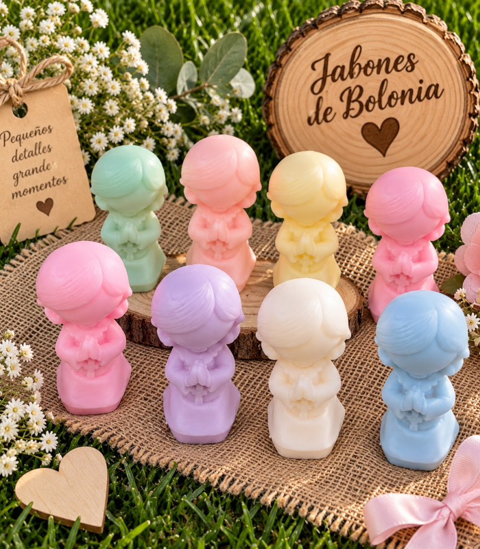 Muñequita de jabón para comunión – Detalle personalizado