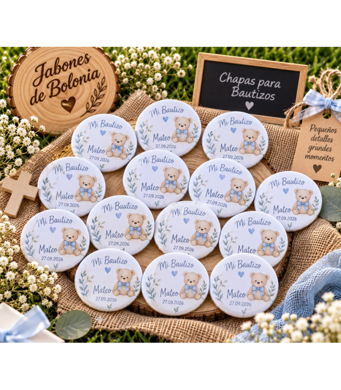 Chapas personalizadas de 59 mm para eventos – Alfiler, imán, abridor o espejo