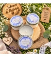 Vela en lata personalizada para bautizo, comunión y boda