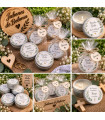 Vela en latita personalizada para bodas, bautizos y comuniones