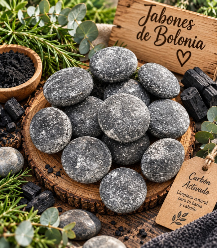 Champú Sólido con Carbón Activado para Barba y Cabello