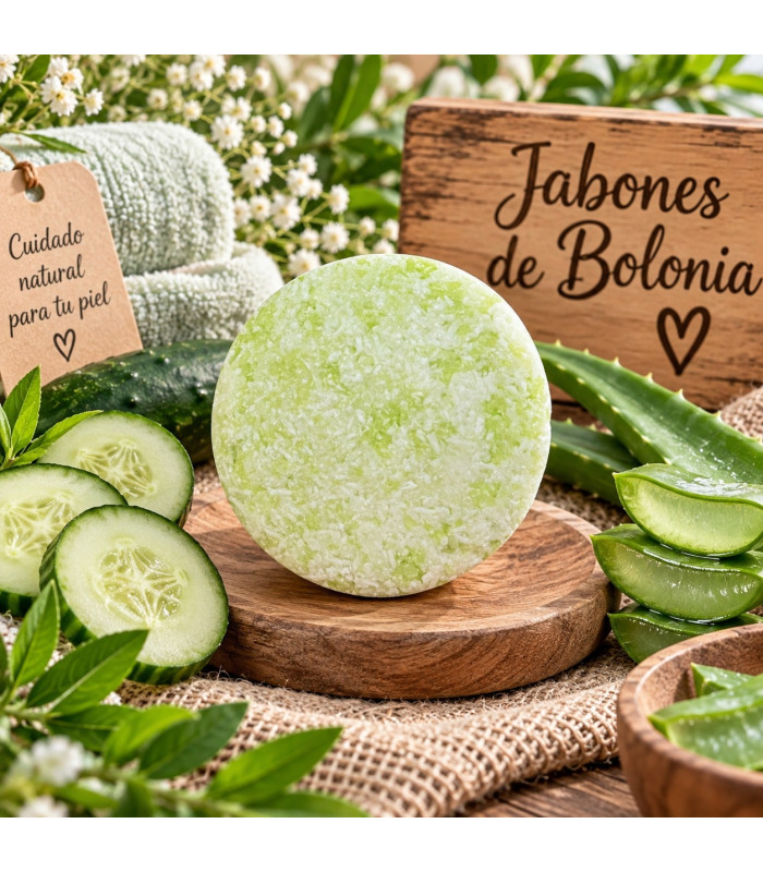 Limpiador Facial Sólido con Aloe Vera y Pepino – Uso Diario