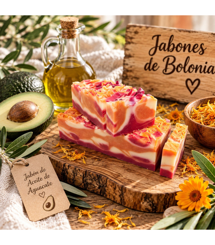 Jabón Natural de Aceite de Oliva y Aguacate para Piel Seca