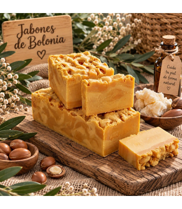 Jabón Natural de Aceite de Oliva y Argán para Piel Seca y Madura
